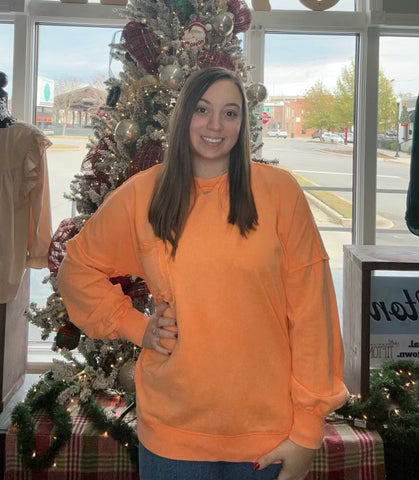 The Casie Pullover- Orange