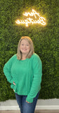 The Curvy Megan Sweater- Green