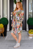 Drop-ship Generally Speaking V-Neck Dress in Olive Floral