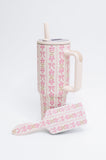Girly Girl Bow and Floral Tumbler - Aero Boutique 