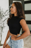 Halfway to Heaven Cropped Top in Black-Drop Ship