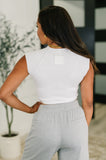 Halfway to Heaven Cropped Top in White-Drop Ship