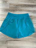 Girl on the Move Shorts-Light Teal