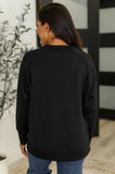 DROP SHIP It's The Little Things Relaxed Scuba Pullover in Black