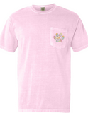Dog Paw Embroidered Comfort Colors Tee