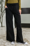 Drop-Ship Lounge Line Wide Leg Sweats in Black