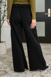 Drop-Ship Lounge Line Wide Leg Sweats in Black