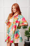 drop ship    Mother Nature's Recipes Collared Dress in Green