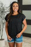 DROP SHIP ITEM Not So Basic Pocket Tee in Black