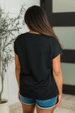 DROP SHIP ITEM Not So Basic Pocket Tee in Black