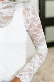 Sheer Intentions Lace Layering Top in Ivory-Drop Ship