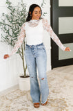 Sheer Intentions Lace Layering Top in Ivory-Drop Ship