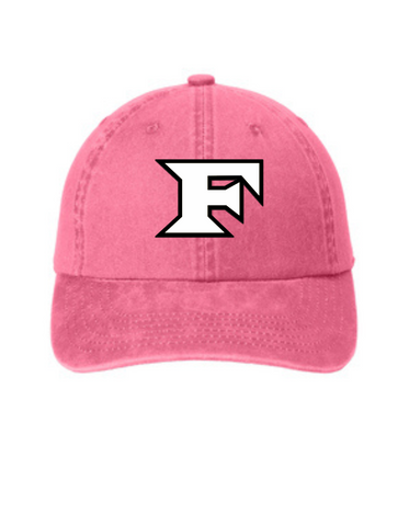 Five Star Embroidered Garment Washed Hat-PINK