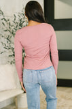 The Girls are Back in Town Long Sleeve Top in Rose - Aero Boutique 