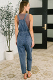 Too Cute to Compute Waist Tie Overalls in Dark Blue - Aero Boutique 