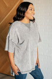 Unbothered Mineral Wash Top in Grey