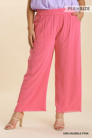 Curvy  Back to the Beach Again Pants-Pink