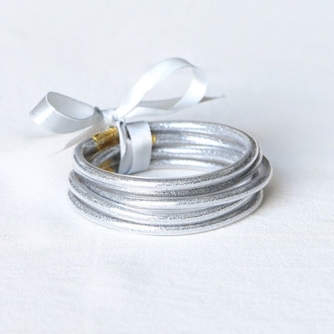 Tube Bangle Bracelets- Silver