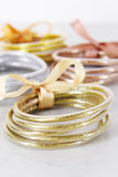 Tube Bangle Bracelets- Light Gold