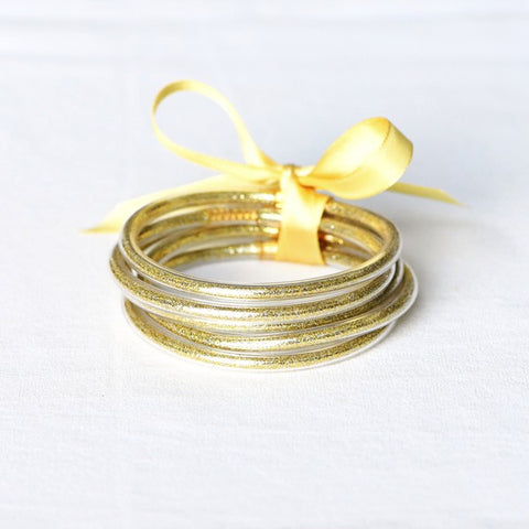 Tube Bangle Bracelets- Light Gold