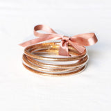 Tube Bangle Bracelets- Rose Gold