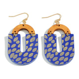 Leather and Wood Earring
