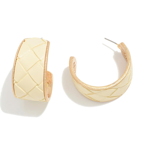 Leather Weave Hoops