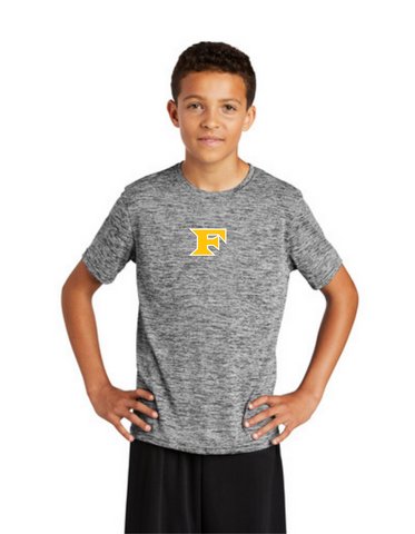 Five Star F Youth  Electric Heather Port and Company Poly Tee