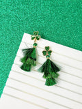 PREORDER: Clover Tinsel Fringe Dangle Earrings