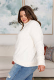 Expecting Snow Mock Neck Boucle Sweater