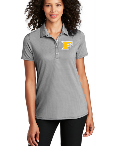 Ladies Gingham Polo- Embroidered Five Star F