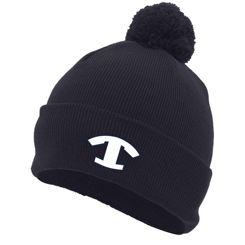 Tift County Embroidered Beanie with Pom