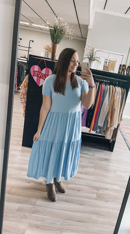 Love Letters Dress- Spring Blue