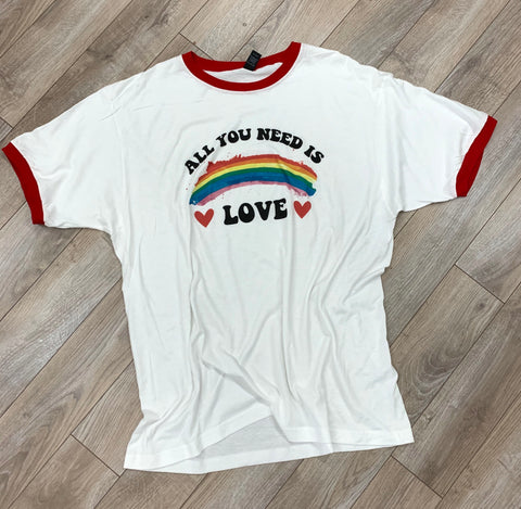 All you need is LOVE Rainbow Tee - Aero Boutique 