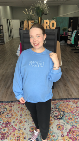 Mama Embroidered Large Sweatshirt