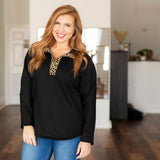 Black Leopard Pullover