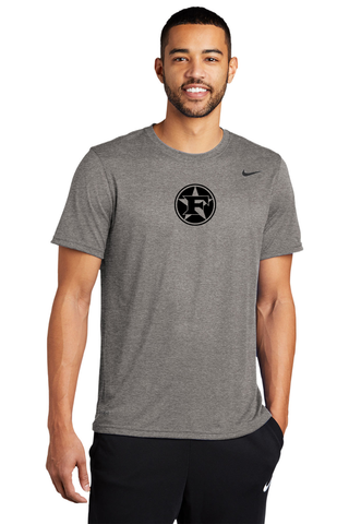 Five Star Men's Nike Legends Tee Carbon Heather with Black Five Star Badge Logo  Printed Shirt -  Pre Order